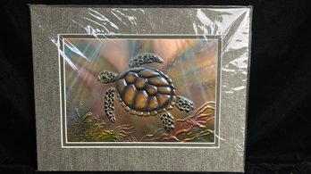 Adorable Orig Painted Copper Art From Hawaii Of Sea Turtle