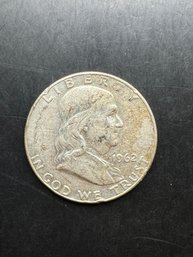 1962-D Benjamin Franklin Silver Half Dollar