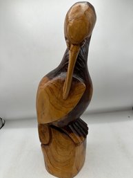 Seagull One Piece Carved Wood By Nick Oliver Nassau   16'
