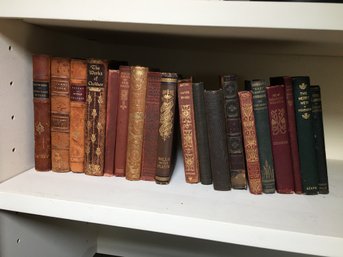 Very Nice Group Of All Leather Bound Books - 19 Books Total - Some Early 1800s - Very Nice Grouping !