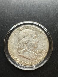 1963 Benjamin Franklin Silver Half Dollar