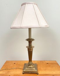 A Neoclassical Style Brass Accent Lamp