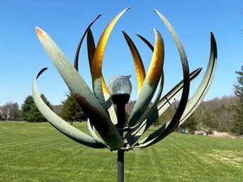 A Large Art Metal Dandelion Lawn Ornament