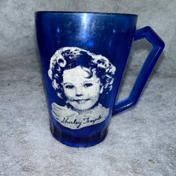 Vintage Cobalt Shirley Temple Cup With Handle