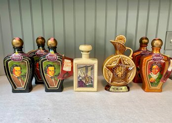 Vintage Beam's Choice & J.W. Dants Whiskey Collector Decanters