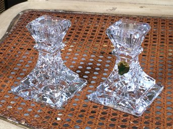 Paid $180 For These Incredible Brand New WATERFORD Candle Holders - Lismore Pattern - Made In Ireland - WOW !