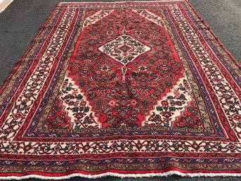 Hamadan Hand Knotted Persian Rug, 6 Feet 2 Inch  By 10 Feet 3 Inch