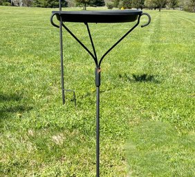 A Vintage Wrought Iron Bird Bath