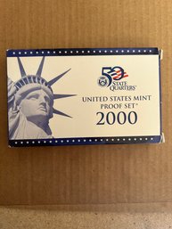 Beautiful 2000 US Mint Proof Set In Box With COA !!