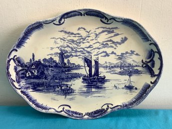 Blue And White Platter