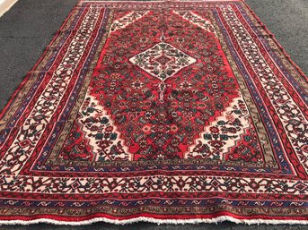 Hamadan Hand  Knotted Persian Rug, 6 Feet 2 Inch By 10 Feet 3 Inch