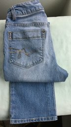 1980s - 1990s Vintage Faded Glory Boot Cut Blue Jeans Pants - Size 8 P