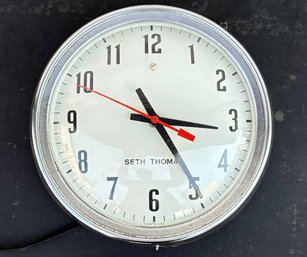 A Chrome Seth Thomas Kitchen Clock