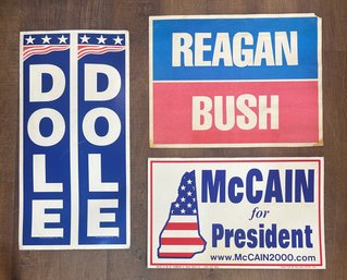 Lot Of 3 Political Campaign Signs