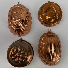 Four Vintage Copper Molds