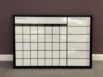 Wall-Mount Dry Erase Calendar Board