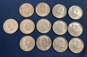 (13) 1969 40 Percent Silver Kennedy Half Dollars