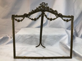 Gorgeous Antique Gilt Bronze Photo / Mirror Easel Frame - Made In France For Stern Brothers New York - Wow !