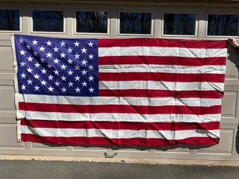 United States Of America Casket Flag. Chicago Flag Co. Sewn Stars. Measures Approx. 5' X 9' 6'. Light Wear.