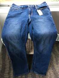 1990s Vintage Old Navy Kicker Boot Cut Blue Jeans Pants - Size 6 Mid-Rise