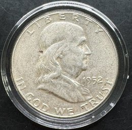 1952 Ben Franklin Silver Half Dollar