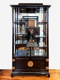 A Magnificent Vintage Chinoiserie Display Cabinet, Possibly Baker