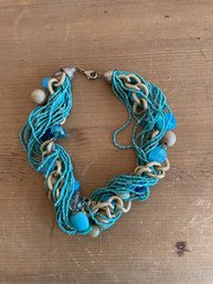 Multi-Strand Twisted Turquoise Choker NeckAce