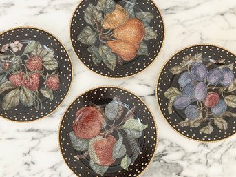 A Set Of 4 Sasaki Fruit Mosaic Plates