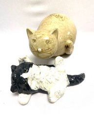 Pairing Of Adorable Cat/kitten Ceramics