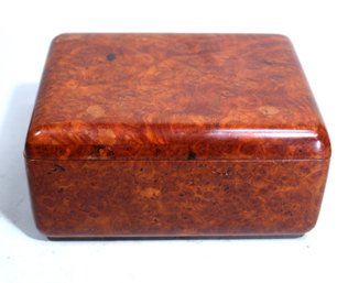 Fine Carved Burl Wood Hinged Table Box