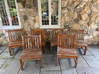 Group Of (6) Teak Chairs