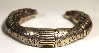 Vintage Ethnographic Silver Cuff Bracelet