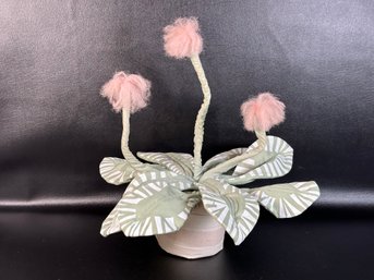 A Whimsical Handcrafted Soft Sculpture Plant