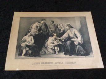 Jesus Blessing Little Children Print