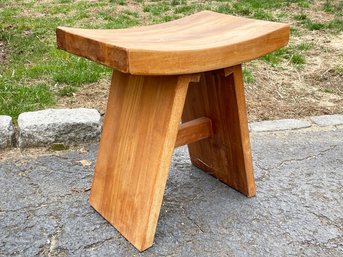 A Vintage Teak Shower Seat