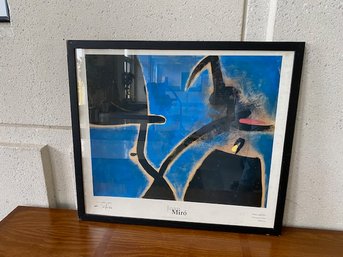 Framed Under Glass Joan Miro - Dones, Ocell, 1975 Lithograph, Signed