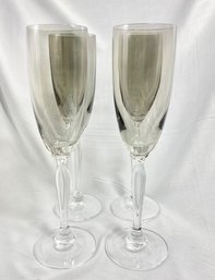 Vintage Set Of 4 P1C1 Smoke Bowl Champagne Flutes By Pier 1