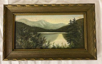 1930s Oil On Canvas Lake Scene