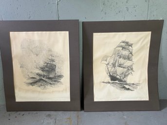 Two Matted Prints By Robert Winter Cato (c)