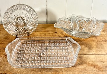 Trio Crystal Serving Dishes