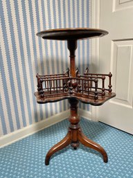 Antique Mahogany Two Tier Book Table