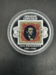 2012 Commemorative U.S. President Stamp With Sticker Silver Plated COA