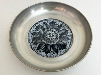 A Vintage Stainless And Ceramic Serving Bowl