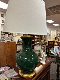 Ralph Lauren Green Glass Lamp