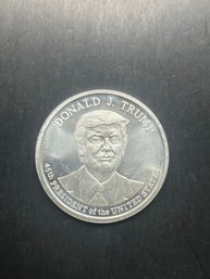 One Troy Ounce Donald Trump .999 Fine Silver Round