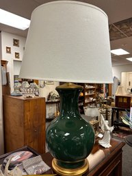 Ralph Lauren Green Glass Lamp