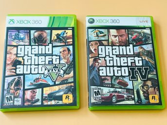 XBOX 360 Grand Theft Auto V & IV Games With Manuals