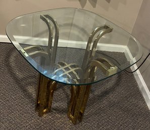 Glass Top Side Table