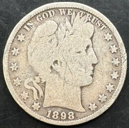 1898 Barber Silver Half Dollar