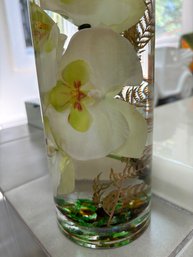 Large Orchid Botanical Oil Candle.  MBR-bath